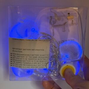 Blue Seashell LED String Lights